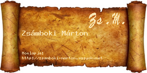 Zsámboki Márton névjegykártya