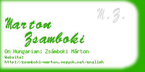 marton zsamboki business card